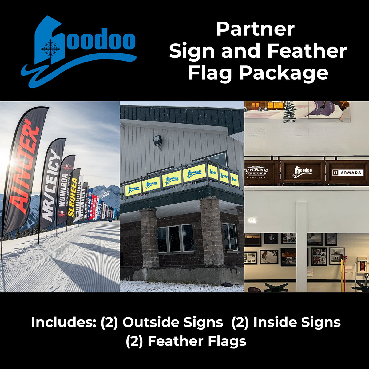 Hoodoo Partner Sign and Flag Package